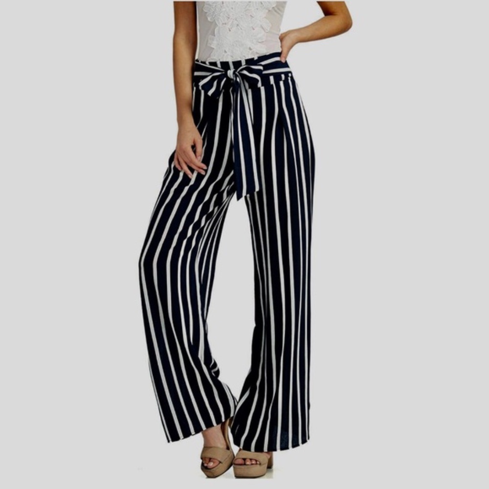 Haute Monde Stripe Wide Leg Pants